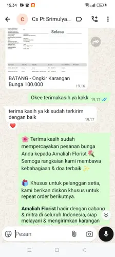 Testimonial Papan Bunga sidoarjo