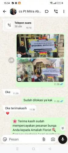Testimonial Papan Bunga sidoarjo