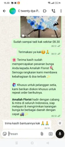 Testimonial Standing Flower sidoarjo