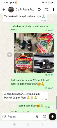 Testimonial Papan Bunga sidoarjo